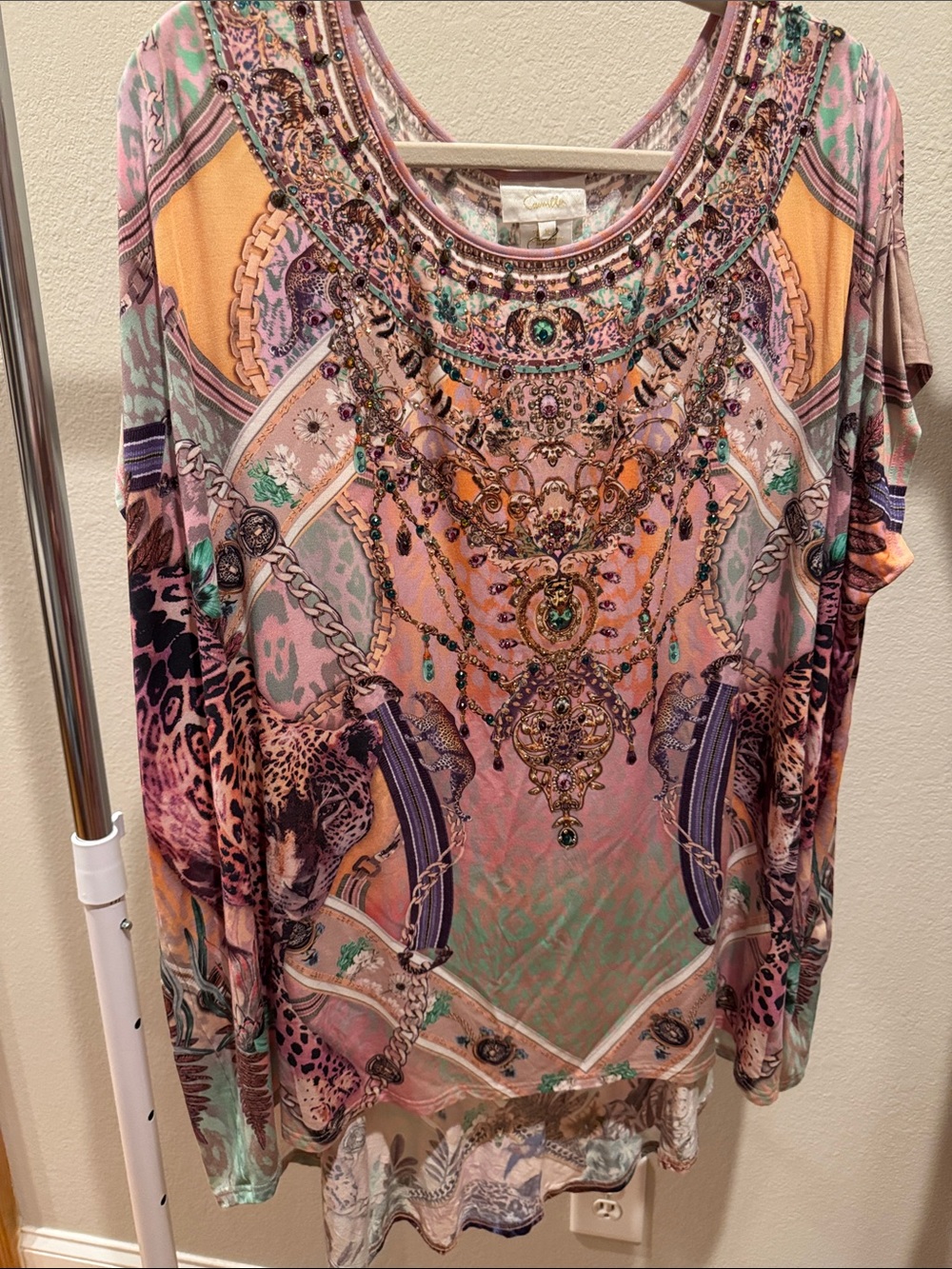 DO NOT BID. For Julia $349 CAMILLA Kitty Cat Club Loose Fit Tee! Sz XL - Picture 4 of 13